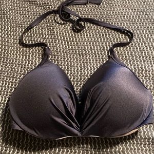 SHADE AND SHORE METALLIC PURPLE WIRED SWIM TOP!✨ like new!